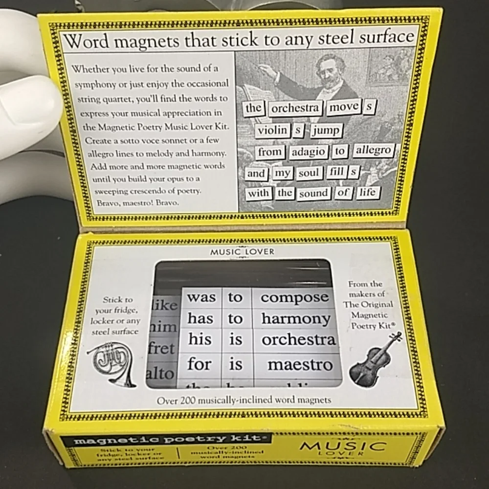 NWT Music Lover ❤️ magnetic poetry kit, over 200 music-themed magnets!